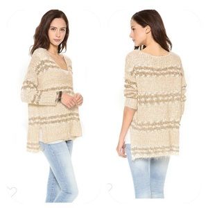 Free people Linus striped pullover knit sweater